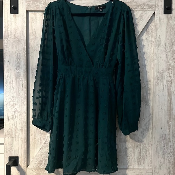 Emerald long sleeve dress - Picture 1 of 4